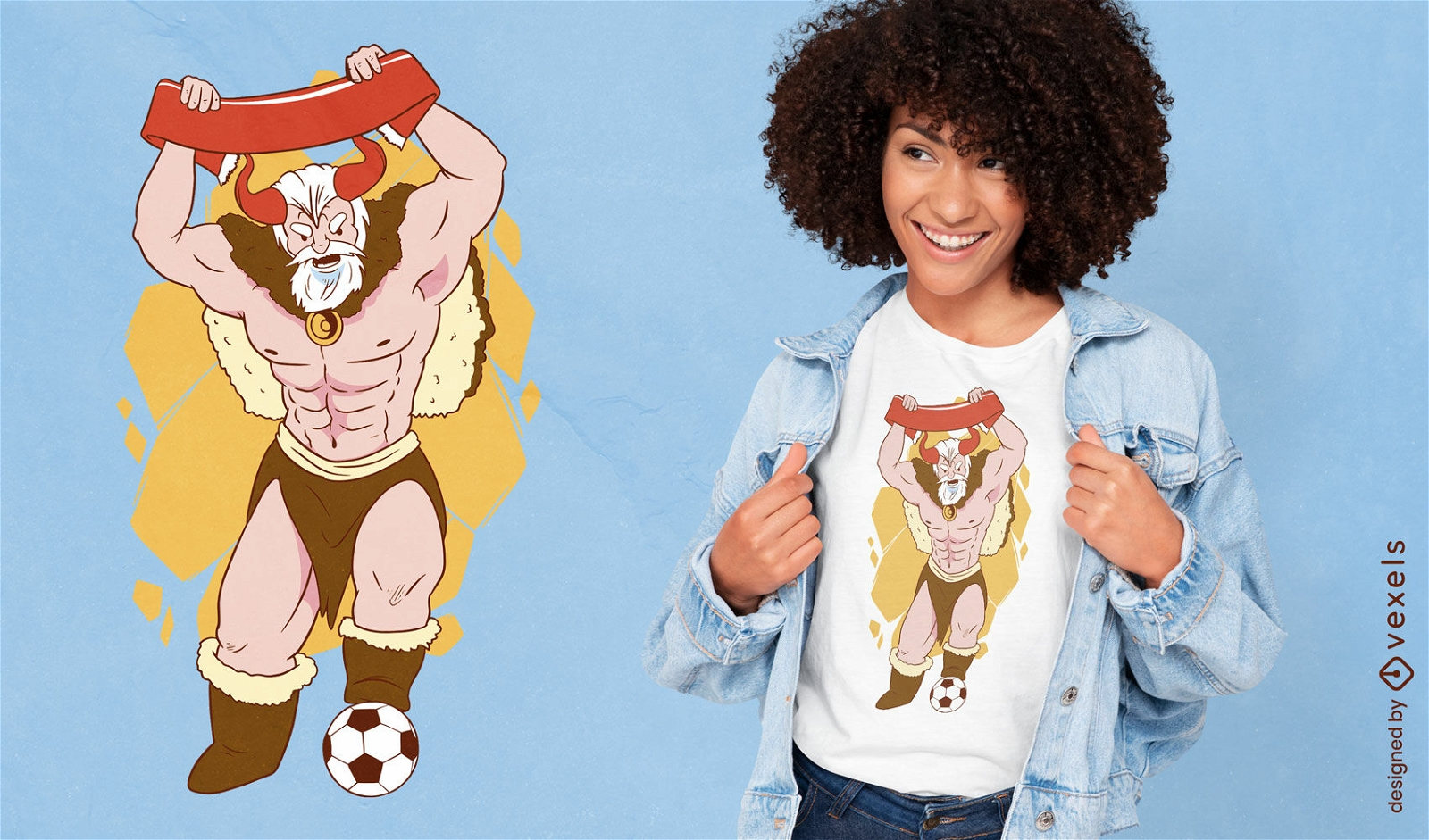 Stolzes Fußball-Krieger-T-Shirt-Design