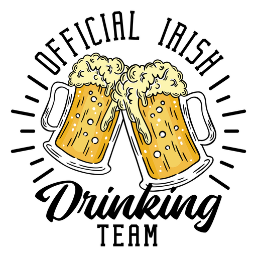 Official irish drinking team badge PNG Design