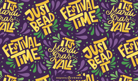 Mardi Gras zitiert Musterdesign