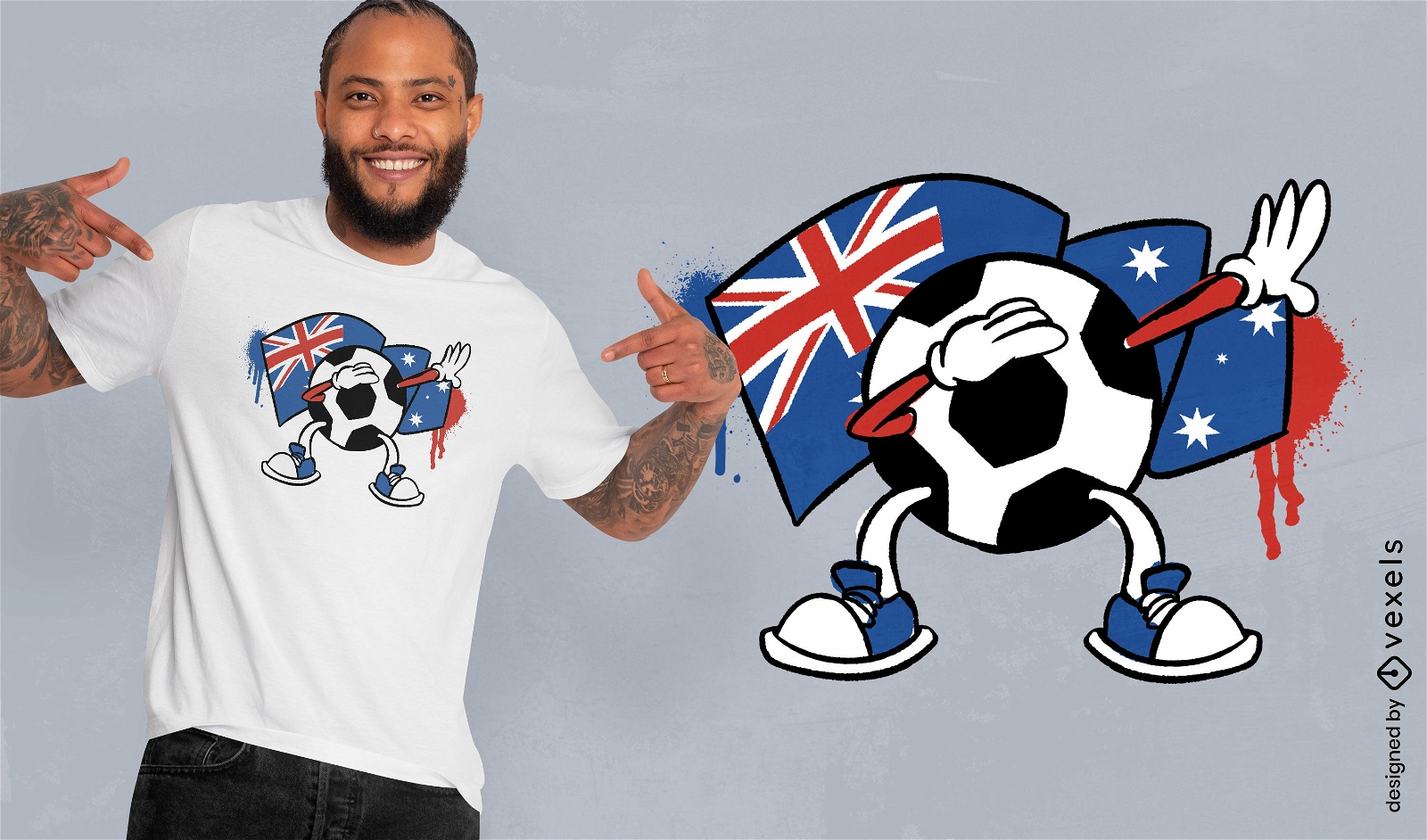 Australien-Fußball-T-Shirt-Design