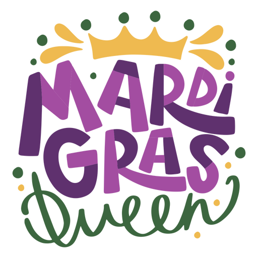 Mardi gras queen with a crown PNG Design
