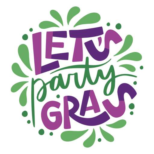 Let's party grass logo PNG Design
