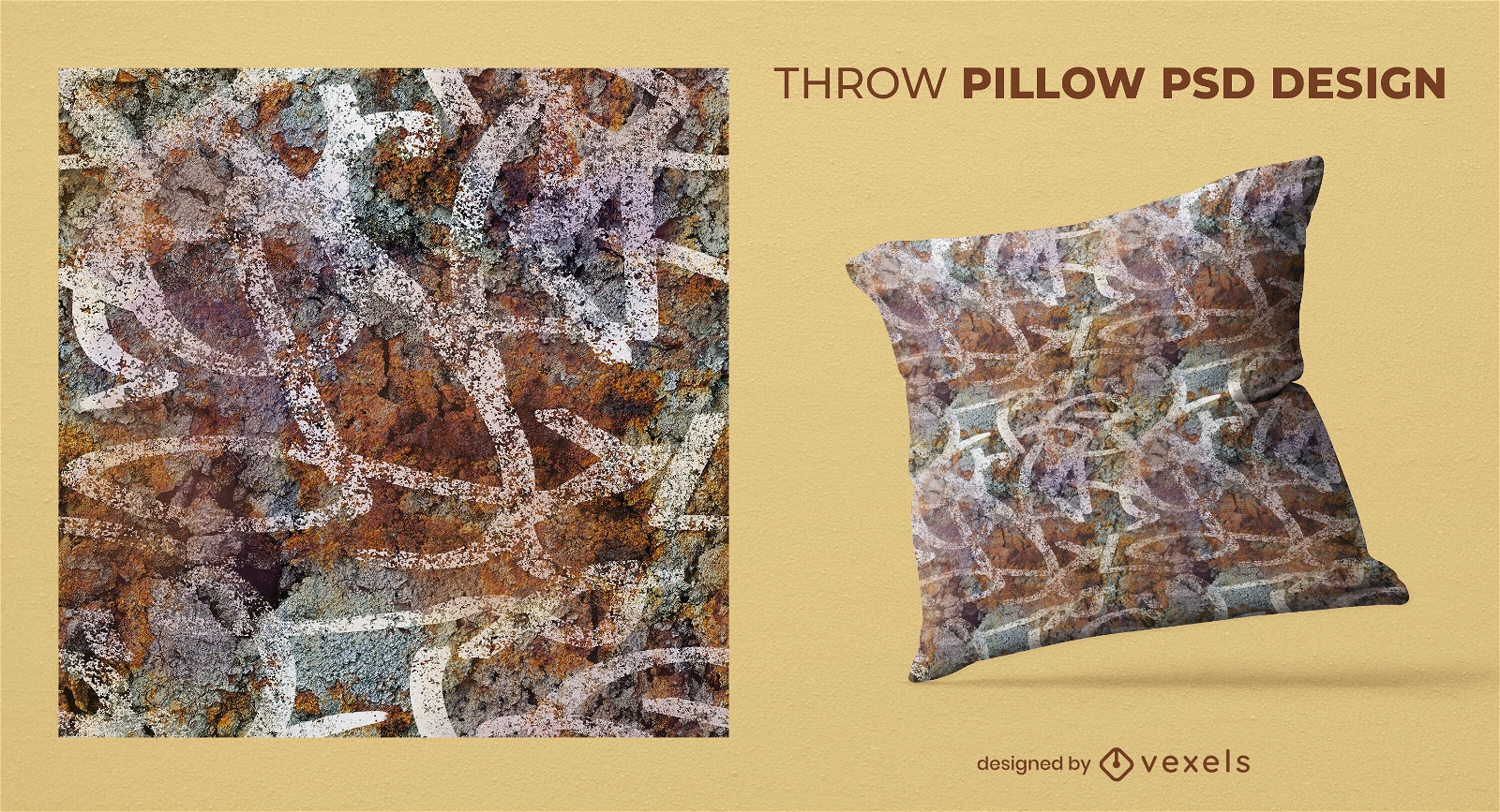 Abstract texture throw pillow design