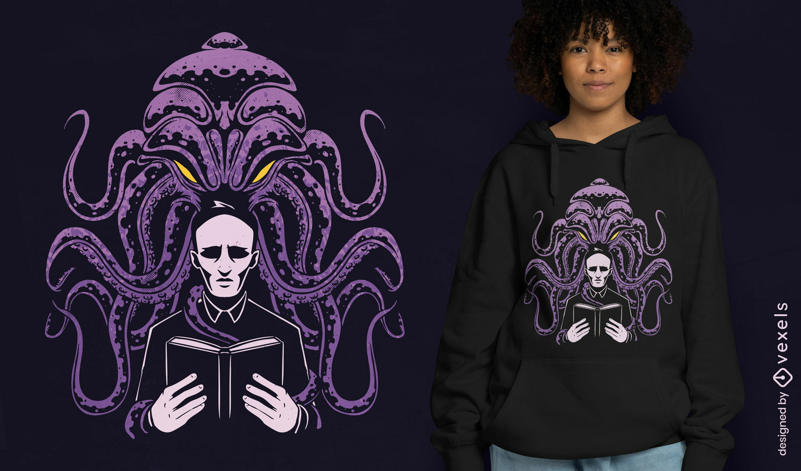 Diseño de camiseta de libro de Cthulhu