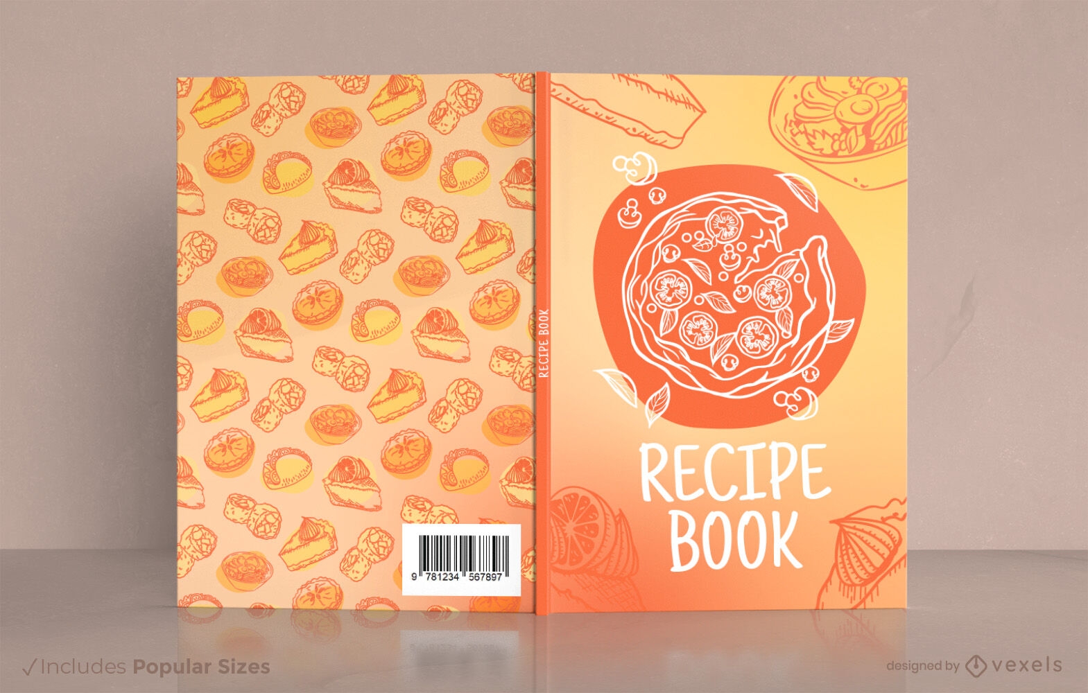 Diseño de portada de libro de recetas KDP