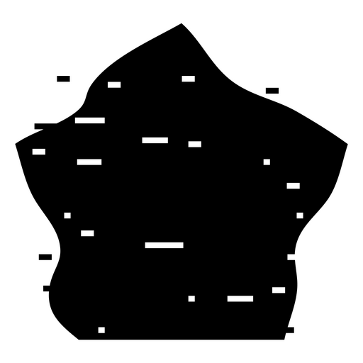 Abstract black shape design with dynamic elements PNG Design