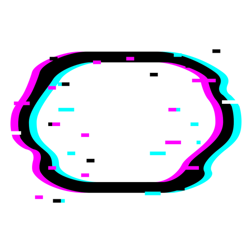 Círculo de falha de neon Desenho PNG