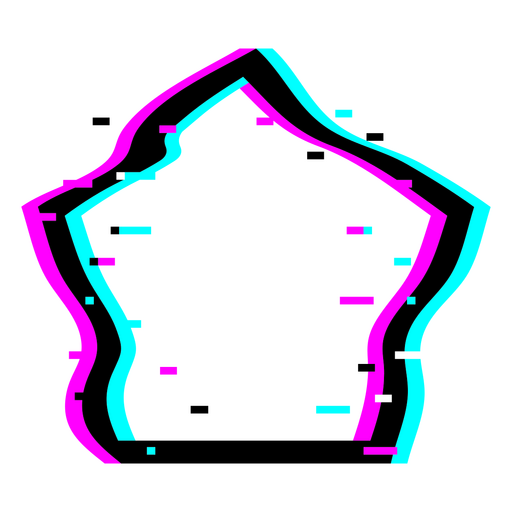 Forma de estrela de neon Desenho PNG