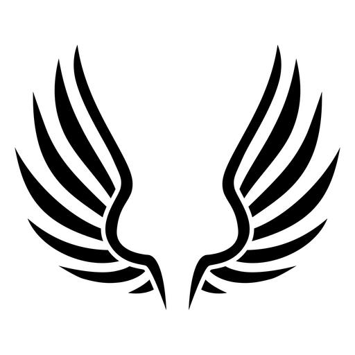 Design gráfico de asas de anjo estilizadas Desenho PNG