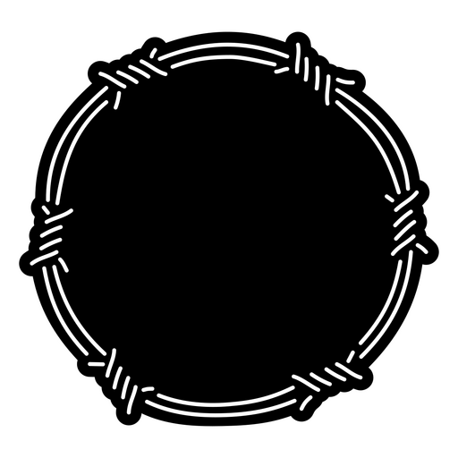 Design circular minimalista com detalhes em nós Desenho PNG