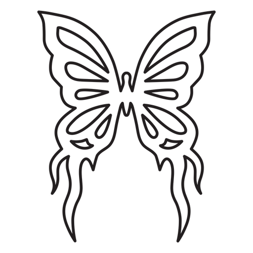 Schwarz-Wei?-Bild eines Schmetterlings PNG-Design