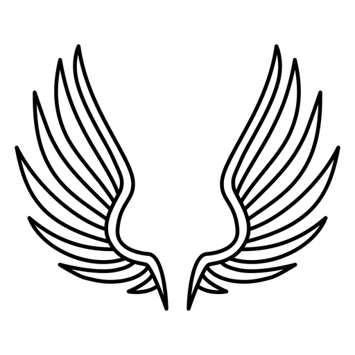 Design elegante de ilustração de asa Desenho PNG