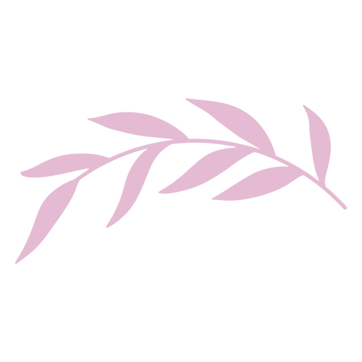 Design delicado de folha rosa Desenho PNG