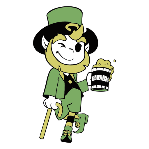 St. Patrick&#39;s Day Kobold-Cartoon PNG-Design