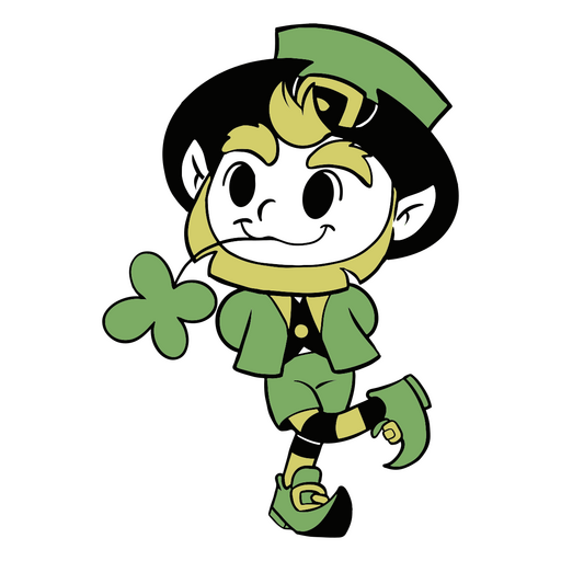 Trébol del duende del día de San Patricio Diseño PNG