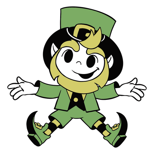 Personagem duende do dia de São Patrício Desenho PNG