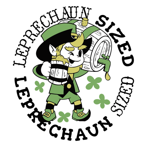 Tamaño de duende del día de San Patricio. Diseño PNG