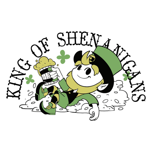 St patrick's day shenanigans leprechaun PNG Design