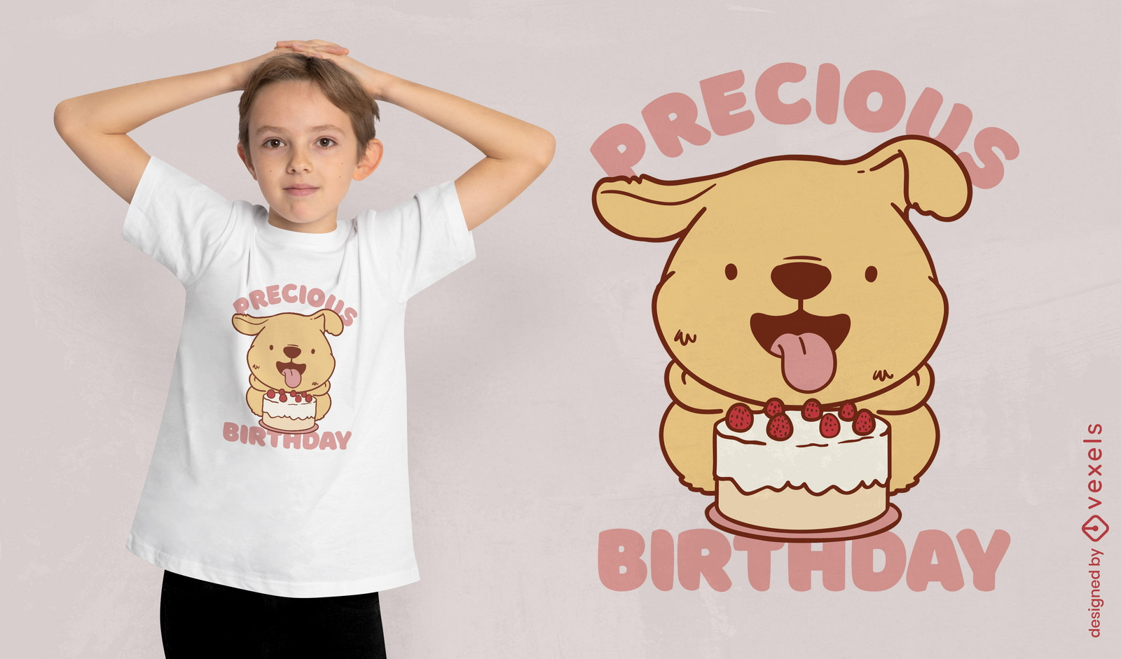 Diseño de camiseta de perro de cumpleaños.