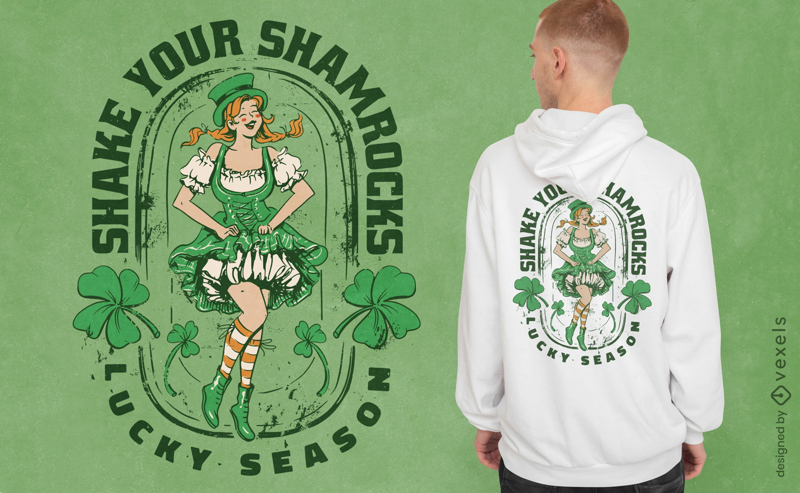 St. Patrick&#39;s Shamrocks T-Shirt Design