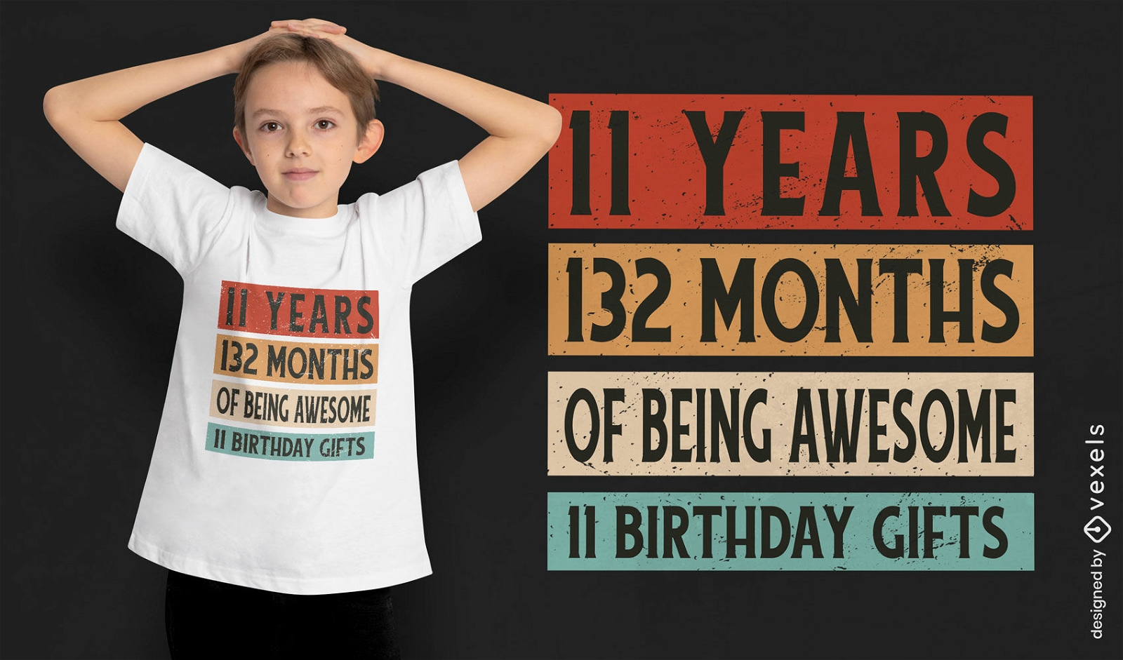 Diseño de camiseta para niños con cita de cumpleaños.