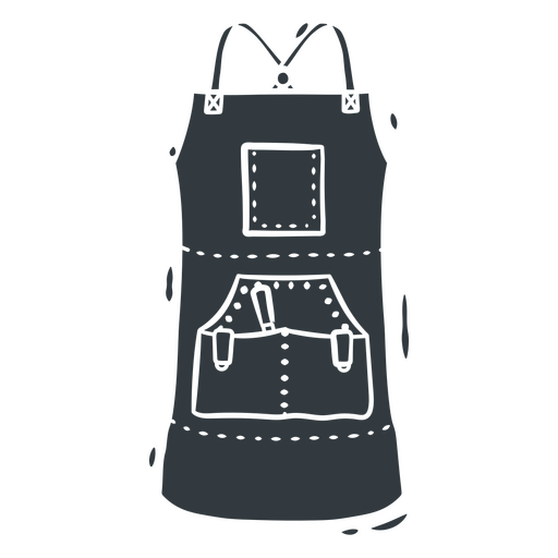 Black apron PNG Design