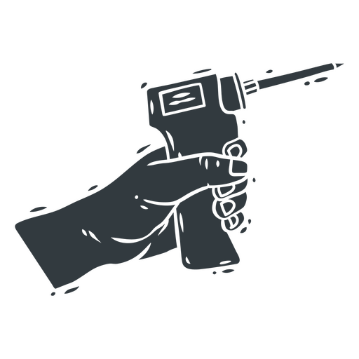 Hand holding a heat gun PNG Design