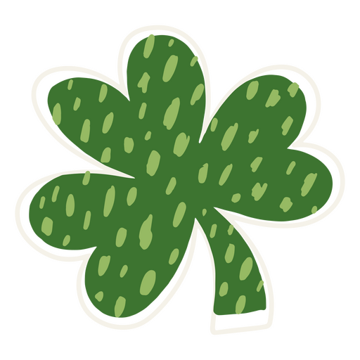 Green clover with dots PNG Design