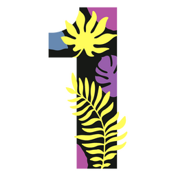 1 monograma de verano plano Diseño PNG