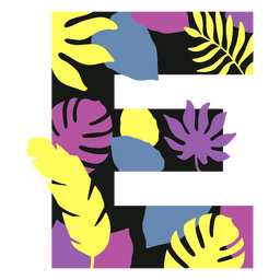 E flat summer monogram PNG Design