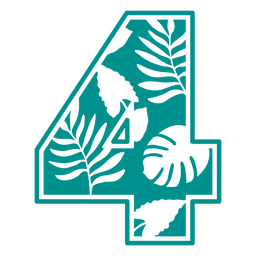 4 monograma de verano recortado Diseño PNG