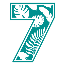 7 monograma de verano recortado Diseño PNG