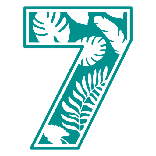 7 cut out summer monogram PNG Design