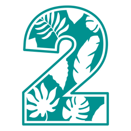 2 monograma de verano recortado Diseño PNG