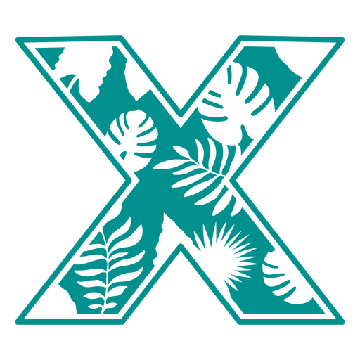 X Sommermonogramm ausschneiden PNG-Design