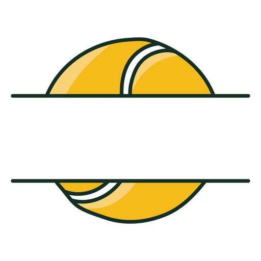 Yellow tennis ball logo PNG Design