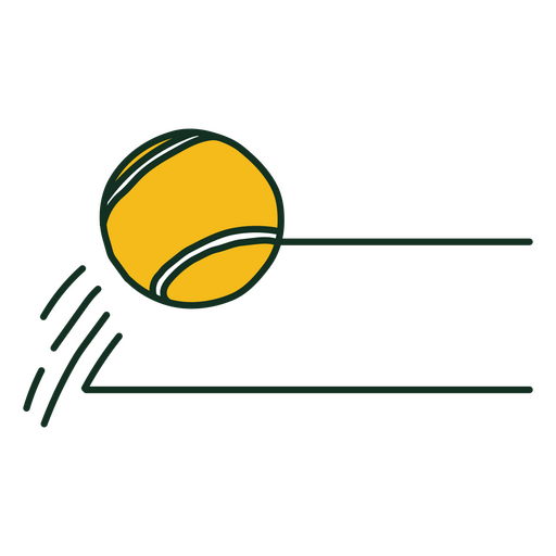 Logotipo de pelota de tenis amarilla y verde. Diseño PNG