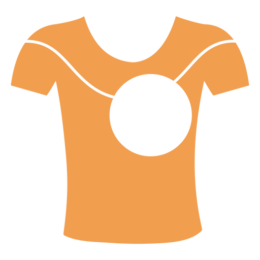 Camiseta laranja com um círculo Desenho PNG