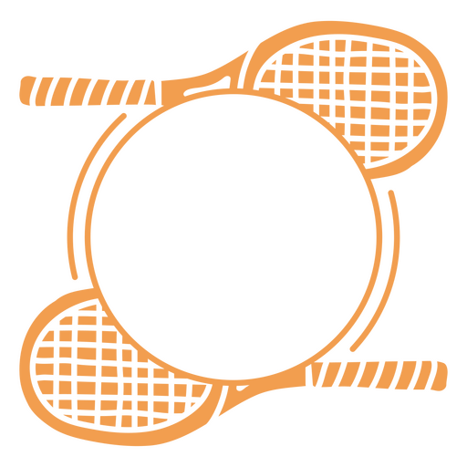 Raqueta de tenis en círculo Diseño PNG