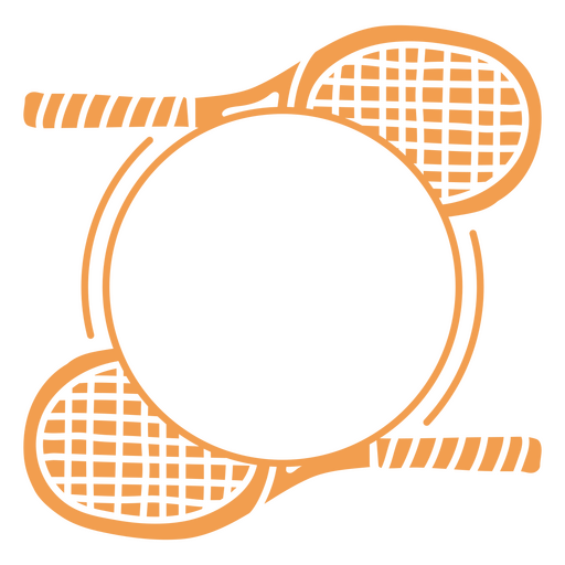 Tennis racket in a circle PNG Design