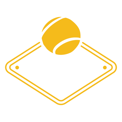 Playful tennis ball graphic design PNG Design