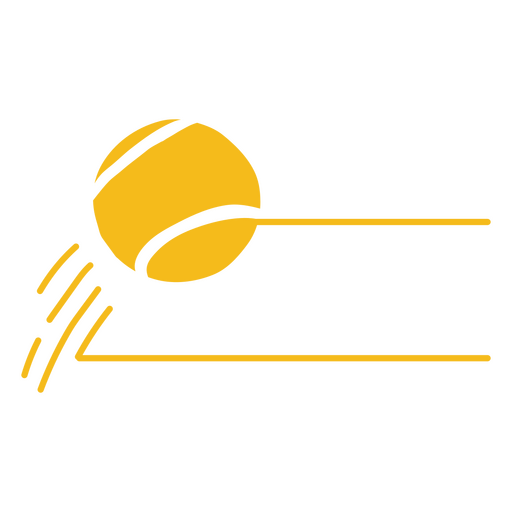 Gelbes Tennisballabzeichen PNG-Design