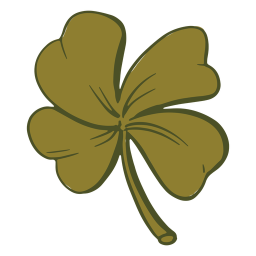 Four leaf clover illustration PNG Design