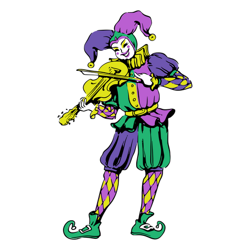 Jester tocando violino Desenho PNG