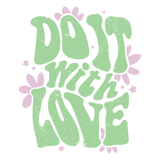 Do it with love lettering PNG Design