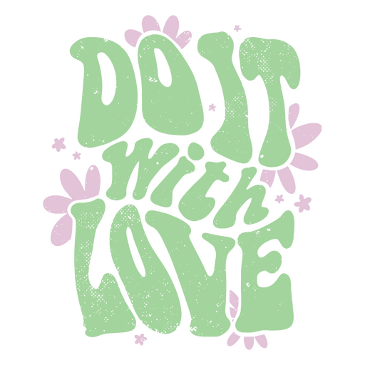 Faça isso com letras de amor Desenho PNG