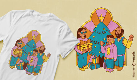 Family christmas holiday t-shirt design