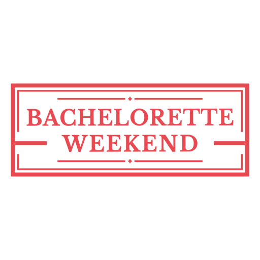 Bachelorette weekend red label PNG Design