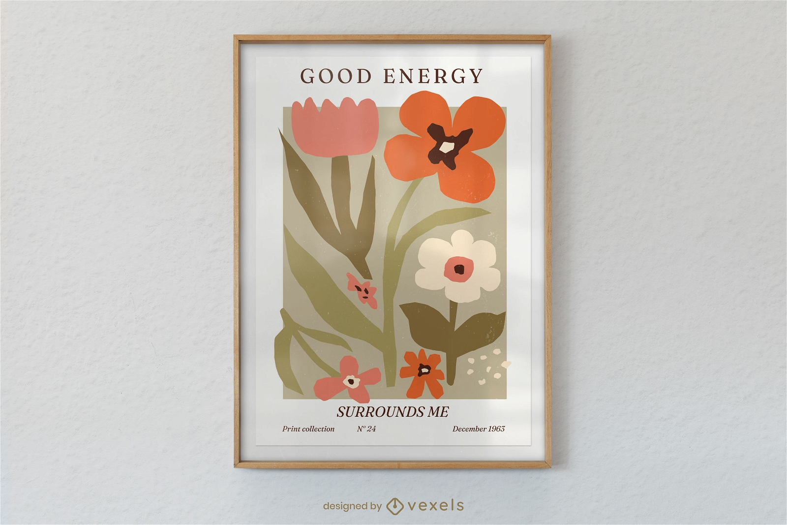 Abstract flower poster design