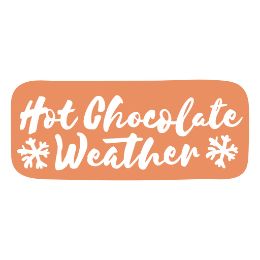 Etiqueta meteorológica para chocolate caliente Diseño PNG